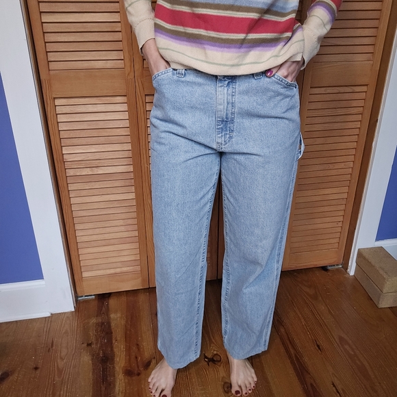 Vintage Riveted by Lee Carpenter Jeans in a Light Wash Size 12 - Picture 4 of 9